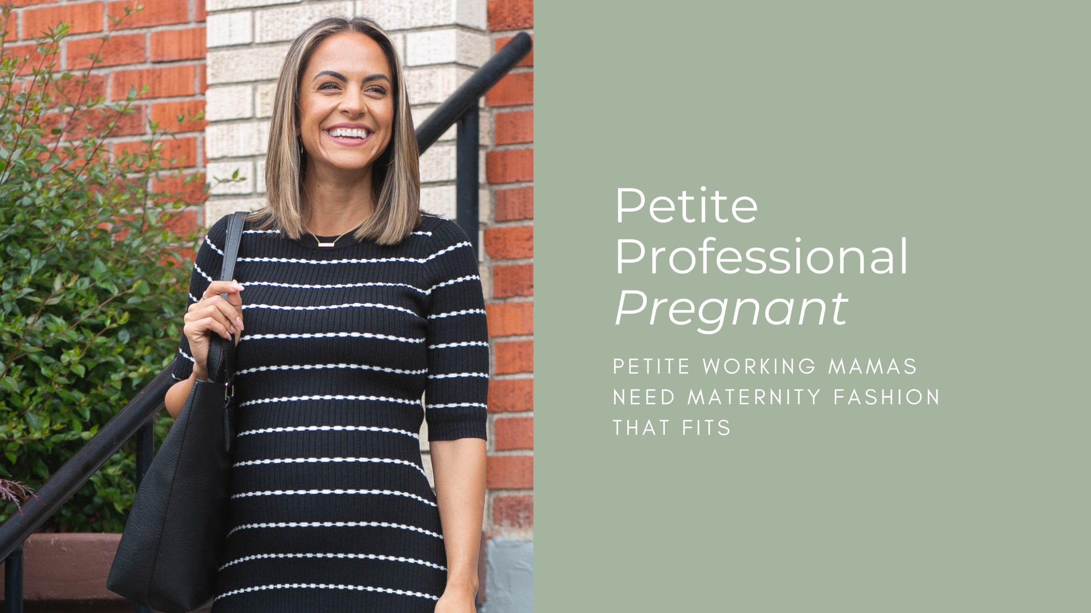 Petite maternity clothes. Professional maternity wear for petites, including petite maternity dresses and petite maternity trousers.