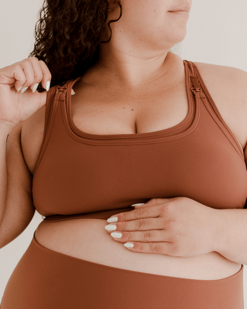 The Baby Mama Full Support Nursing Bra - Bare Down