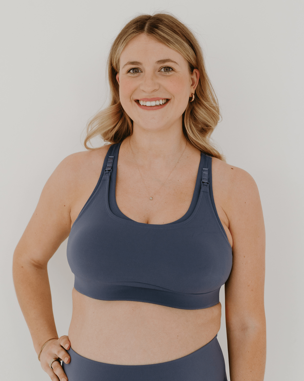The Baby Mama Full Support Nursing Bra - Baby Blues