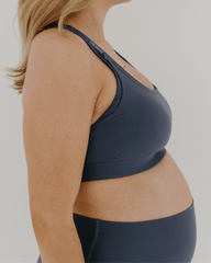 The Baby Mama Full Support Nursing Bra - Baby Blues