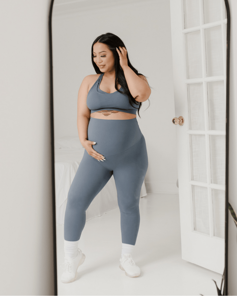 The Baby Mama Scrunch Legging - Baby Blues
