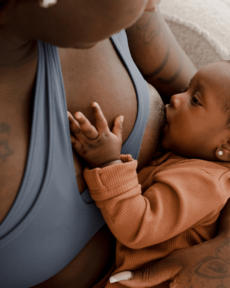 The Baby Mama Nursing Bra - Baby Blues