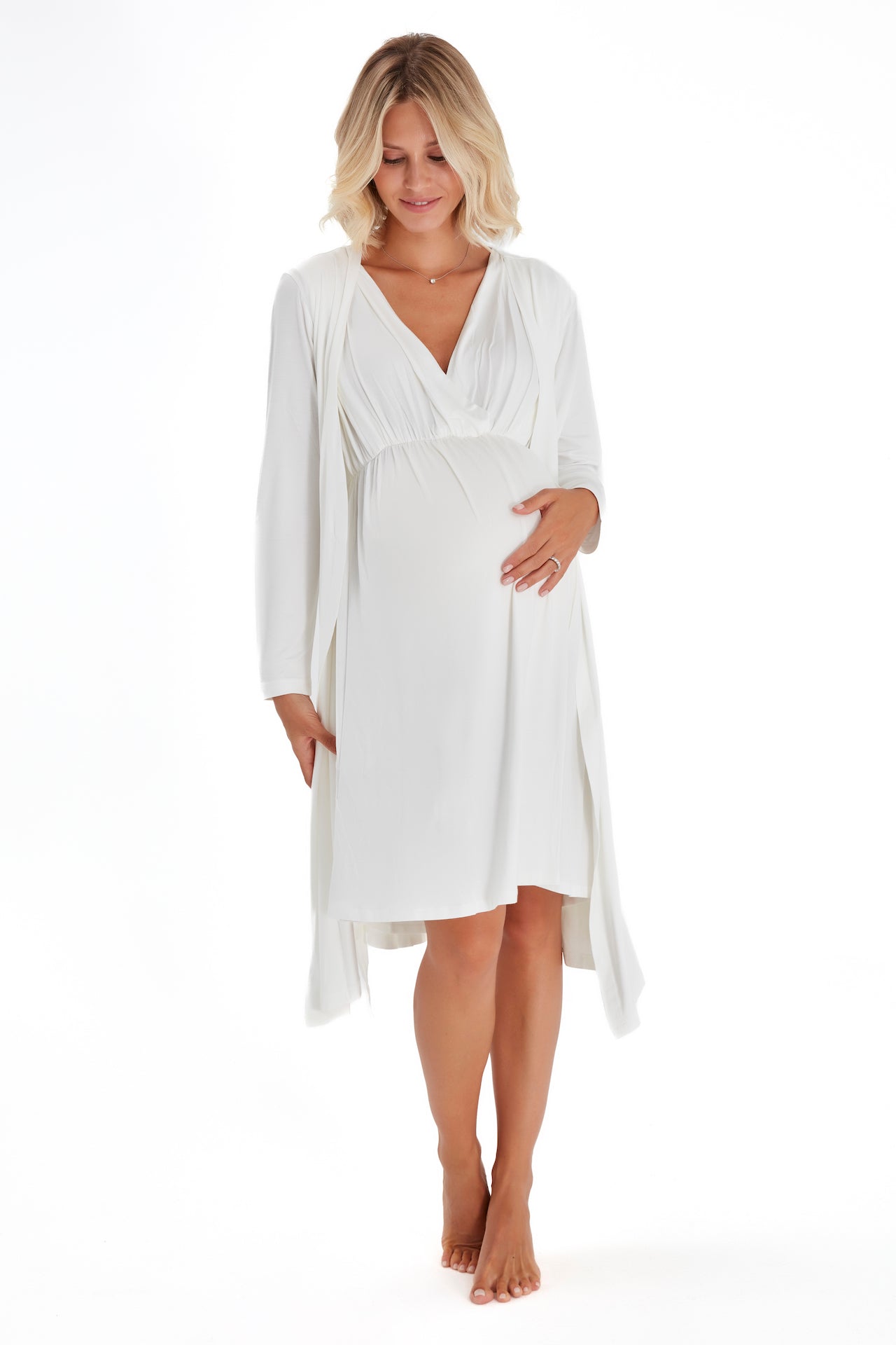 Sleep Well Maternity/Nursing Nightgown & Robe Set