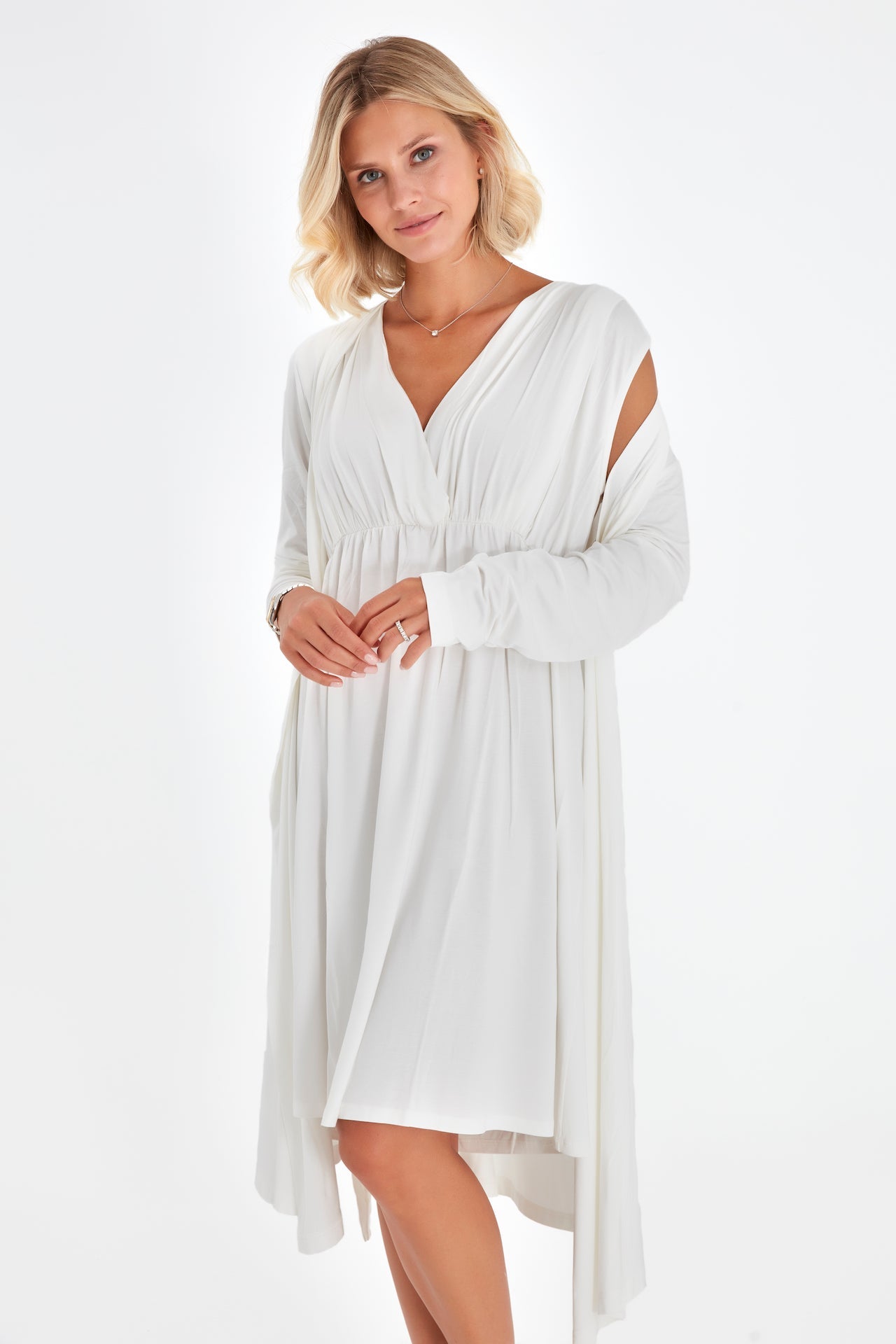 Sleep Well Maternity/Nursing Nightgown & Robe Set