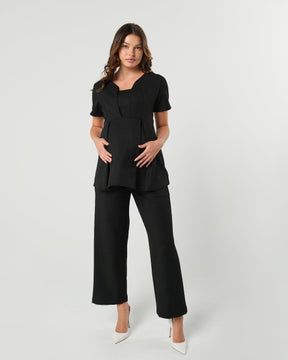 luxury maternity suit top separates, part of corporate business maternity skirt suit or pant suit. Nursing access for breastfeeding and pumping ease. Cut with sustainable luxury Italian stretching suiting fabric, washable. For pregnant lawyers, executives, and boss ladies. 