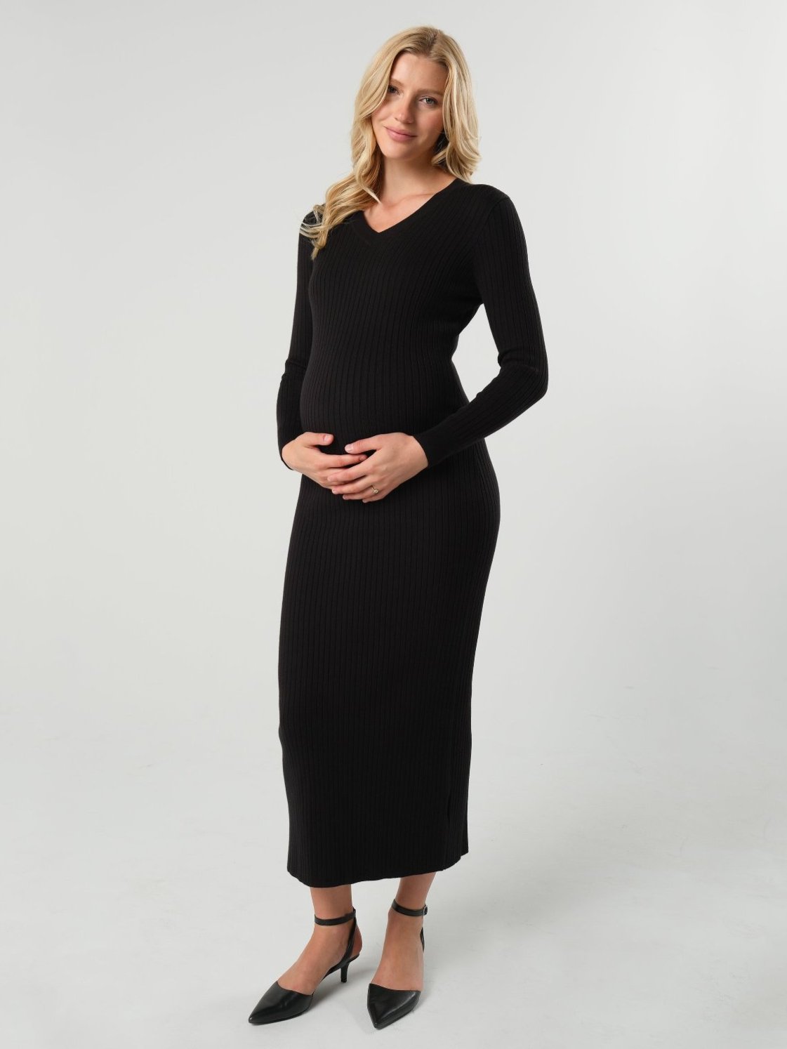 Full Body Maternity & Nursing Sweater Dress