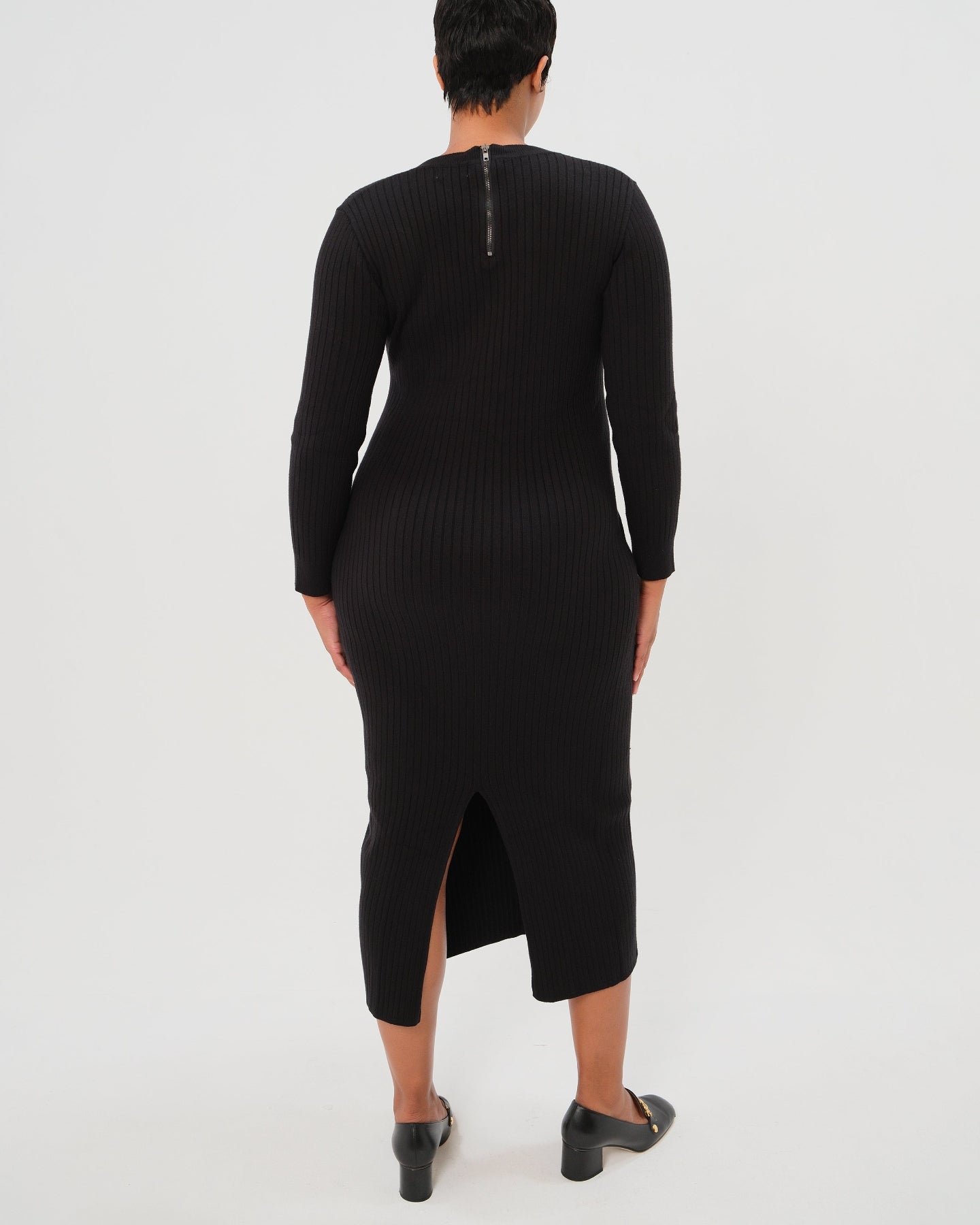 Plus size pregnant model wearing MARION's premium quality black maternity sweater dress. Designed with discreet nursing access, this long sleeve knit maternity dress has 100% 5-star reviews, is petite friendly, and fits tall mamas like a midi dress. Perfect for baby shower, wedding guest, or business attire. 

MARION offers the best elevated, flattering maternity dresses of 2026 for work, your baby shower, wedding guest outfits, party and occasion wear, or church. Offered by Nordstrom & Bloomingdale's. 