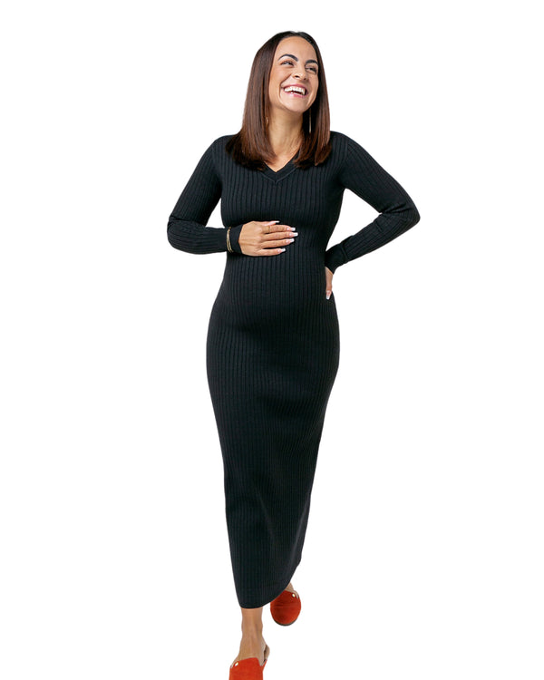 Our high quality black maternity sweater dress offers discreet nursing access. This long sleeve knit maternity office wear dress is petite friendly and fits tall mamas like a midi dress. Perfect for baby shower, maternity guest, or business attire. 

MARION offers high quality, flattering black maternity dresses for work, your baby shower, wedding guest outfits, party wear, church, and more. Shop the best black maternity dress for your pregnancy style with our stunning luxury collection.