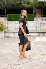 Sloan Black Maternity Skirt Suit