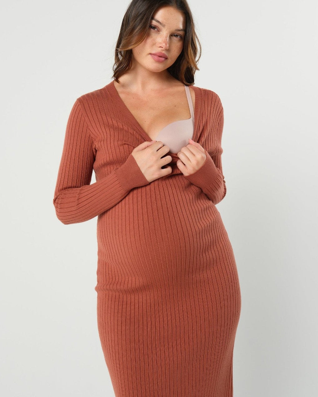 Full Body Maternity Nursing Sweater Dress MARION Maternity
