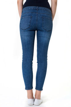 Over bump luxury maternity jeans, pregnancy skinny jeans, maternity pants, petite friendly.