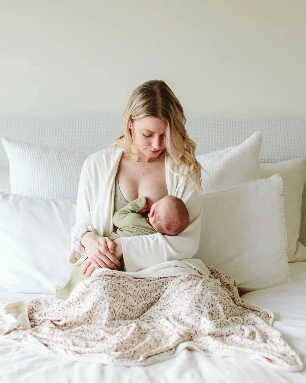 Luxurious maternity and nursing spa robe. Perfect gift for pregnant or breastfeeding mamas.